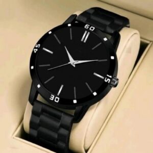 Men Black 5No Dial Bumpper Pu Black Belt Men and Boy Watch