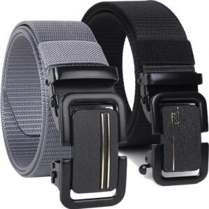 Men Casual, Formal, Evening, Party Black, Grey Nylon Belt