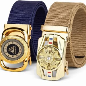 Men Casual Multicolor Nylon Belt